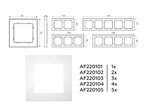 Рамка AMBRELLA VOLT AF220103 фото 2