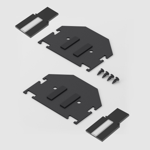 Slim Magnetic Комплект заглушек для шинопровода в натяжной потолок: торцевая и внутренняя черный 85233/00 фото 3