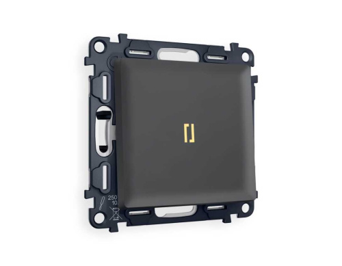 Комплект механизма 1-кл выключателя AMBRELLA VOLT с подсветкой 3200K ALFA Графит мягкое касание QUANT (AP9020, VM101, G11Y) MA902010 Комплект механизма 1-кл выключателя AMBRELLA VOLT с подсветкой 3200K ALFA Графит мягкое касание QUANT (AP9020, VM101, G11Y) MA902010