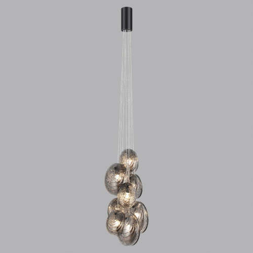 5038/8 MODERN ODL24 000 черный/дымчатый/металл/стекло Люстра G9 8*40W MUSSELS фото 4 5038/8 MODERN ODL24 000 черный/дымчатый/металл/стекло Люстра G9 8*40W MUSSELS фото 4