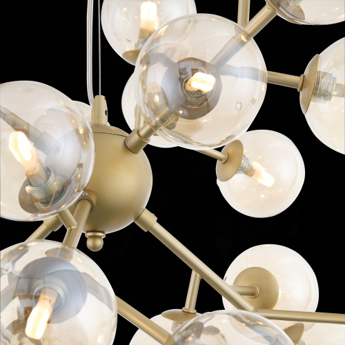 SL438.203.24 Люстра подвесная ST-Luce Золотистый/Коньячный G9 24*5W PALLЕRE фото 4