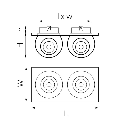 i5276474 Светильник INTERO LED 9W*2 850LM*2 24G ЧЕРНЫЙ/БЕЛЫЙ 4000K (217527+217064+217074) фото 2