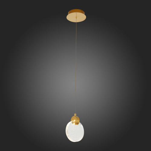 SL6104.203.01 Подвес ST-Luce Золотистый/Прозрачный,С пузырьками воздуха LED 1*3W 3000K MONTECELIO фото 5