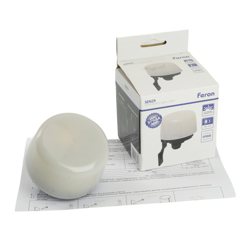 Датчик освещенности-фотоэлемент 2200ВТ белый, SEN29 IP66 фото 4