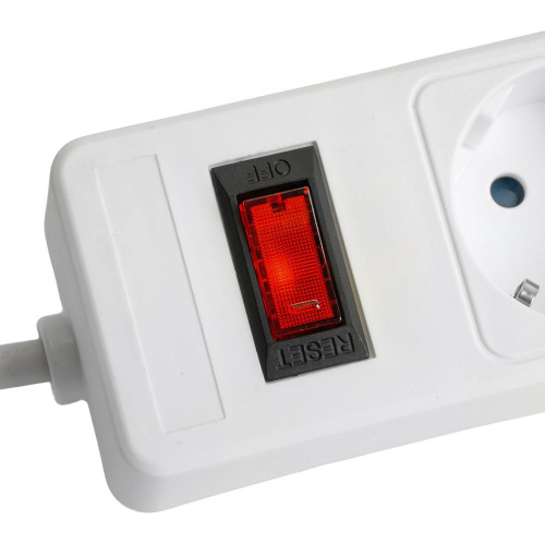 Сетевой фильтр 3-местный с/з STEKKER HM20-31-02 3x1мм2, 1,8 м, серия Optima, белый фото 10