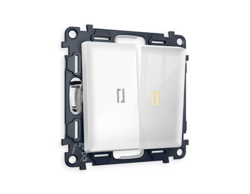 Комплект механизма 2-кл проходного выключателя AMBRELLA VOLT с подсветкой 3200K ALFA Белый глянец QUANT (AP1040, VM120, G22Y) Комплект механизма 2-кл проходного выключателя AMBRELLA VOLT с подсветкой 3200K ALFA Белый глянец QUANT (AP1040, VM120, G22Y)