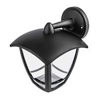 Садово-парковый светильник ЭРА «Дели 2» ДБУ 07-8-002 черный 4-гранный настенный IP44 светодиодный 8Вт 3000K Б0064297