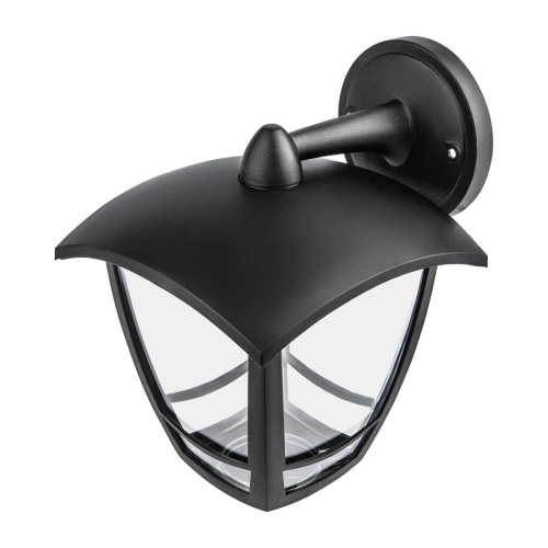 Садово-парковый светильник ЭРА «Дели 2» НБУ 07-40-002 черный 4-гранный настенный IP44 Е27 max 60Вт Б0051186