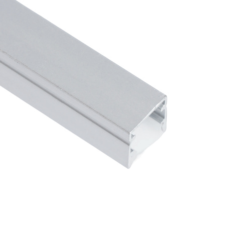 Профиль алюминиевый накладной, 10х10мм, серебро, CAB243 (в комплекте с матовым экраном, 2 заглушками, 4 крепежами) FERON фото 3