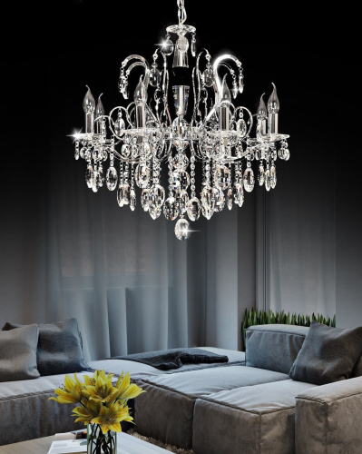 Хрустальная подвесная люстра Lumina Deco Daniella LDP 9123-8 фото 6 Хрустальная подвесная люстра Lumina Deco Daniella LDP 9123-8 фото 6