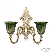 Бра бронзовые с хрусталём 7203B15/2/210 GW P2 U Clear-Green/H-1K