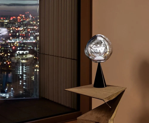 Настольная лампа Melt Cone Fat silver фото 3