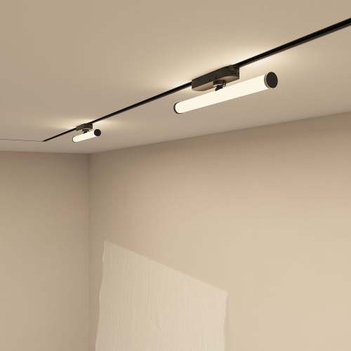 DK6448-BK Поворотный однофазный трековый светильник STROM со светодиодом L300mm 220V 10W 150° 4000K IP20 черный алюминий/акрил фото 2