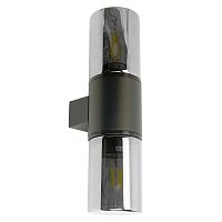 Светильник садово-парковый Feron DH1802, на стену вверх/вниз,  E27 230V, черный