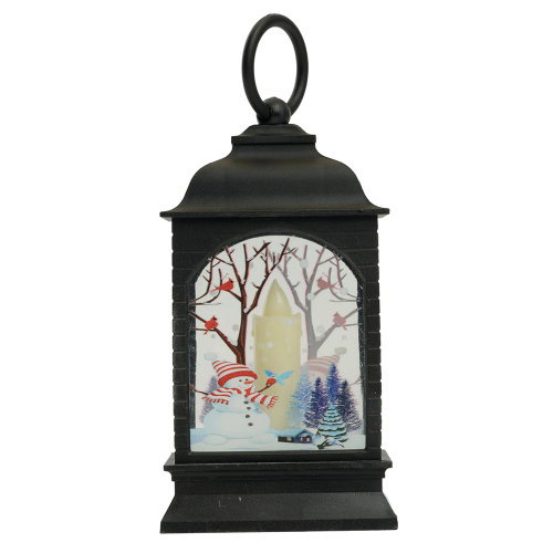 Световая фигура Свеча "Снеговик" 1LED (батарейки в компл), 12,5см, черный, LT128 фото 6