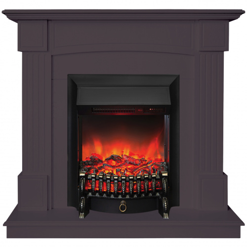Электрокамин RealFlame Andrea STD GR цвет мрамор серый с очагом Fobos Lux Black RC