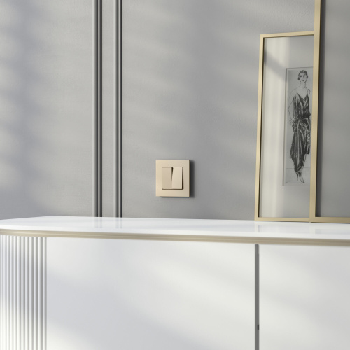 W0012911/ Рамка на 1 пост Slab (шампань софт) W0012911 фото 4