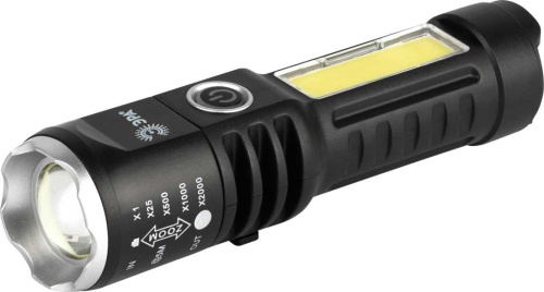 Светодиодный фонарь ЭРА UA-403 универсальный аккумуляторный 5 Вт LED + 3 Вт COB оптический Zoom 4 режима USB type C Б0069805 фото 4 Светодиодный фонарь ЭРА UA-403 универсальный аккумуляторный 5 Вт LED + 3 Вт COB оптический Zoom 4 режима USB type C Б0069805 фото 4