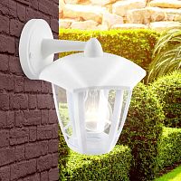 Садово-парковый светильник ЭРА «Дели 3» НБУ 07-40-004 белый 6-гранный настенный IP44 Е27 max60Вт Б0051198