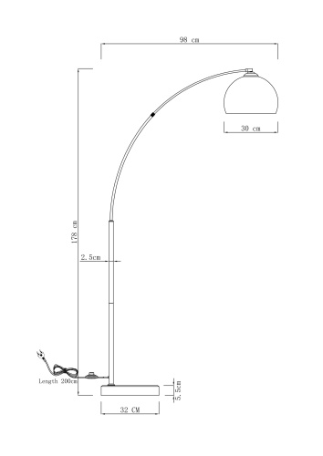 Торшер Moderli V10994-F Arco фото 4