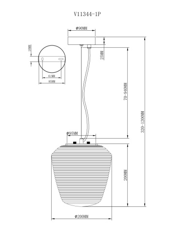 Светильник подвесной Moderli V11344-1P Arden фото 4
