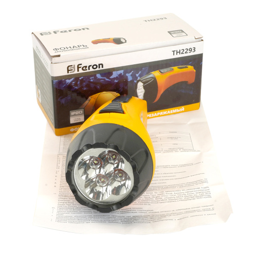 Фонарь аккумуляторный, 4 LED DC (свинцово-кислотная батарея), желтый, TH2293 (TH93A) фото 6 Фонарь аккумуляторный, 4 LED DC (свинцово-кислотная батарея), желтый, TH2293 (TH93A) фото 6