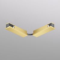 TR5724-SB Электрический коннектор для трека SHINE BASE 90° стена-потолок с поворотом трека под произвольным углом, сатинированная латунь, алюминий