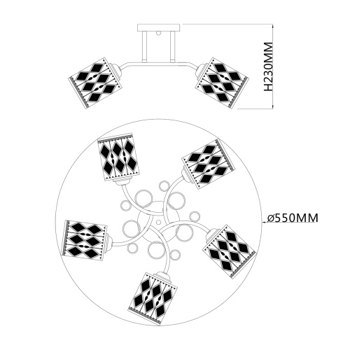 Потолочный светильник Escada 1106/5PL E27*40W Chrome фото 2