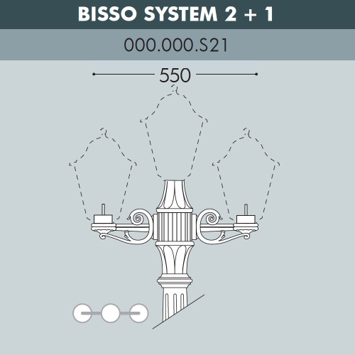 Fumagalli Консоль для паркового фонаря FUMAGALLI BISSO SYS 2L+1 000.000.S21.A0 Fumagalli Консоль для паркового фонаря FUMAGALLI BISSO SYS 2L+1 000.000.S21.A0