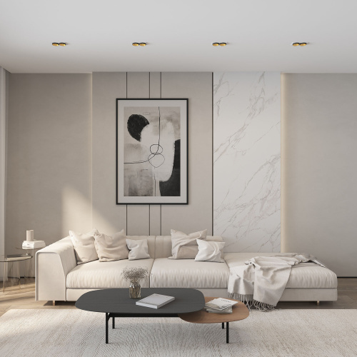 DK2422-GD Встраиваемый светильник, IP 20, 50 Вт, GU10, черный/золотой, алюминий фото 9 DK2422-GD Встраиваемый светильник, IP 20, 50 Вт, GU10, черный/золотой, алюминий фото 9