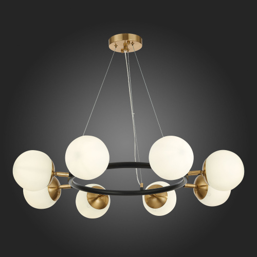 SLE220403-08 Светильник подвесной Черный, Латунь/Белый E27 8*60W FORLI фото 7