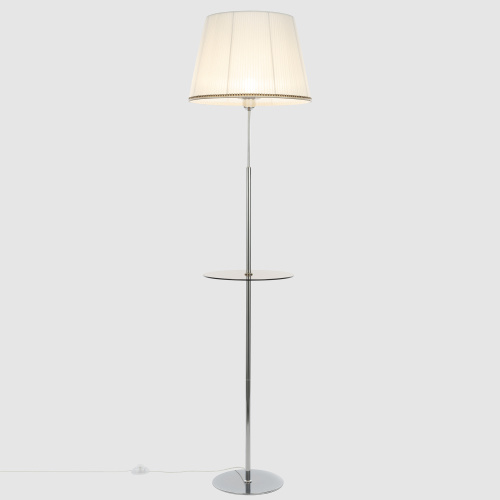 Citilux Линц CL402970T Торшер хром со столиком и белым абажуром фото 3 Citilux Линц CL402970T Торшер хром со столиком и белым абажуром фото 3