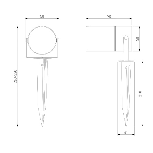 Ландшафтный поворотный светильник Landscape LED 3000K черный IP54 043 FL LED черный фото 7