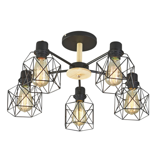 Потолочный светильник Escada 508/5PL E27*60W Black Потолочный светильник Escada 508/5PL E27*60W Black
