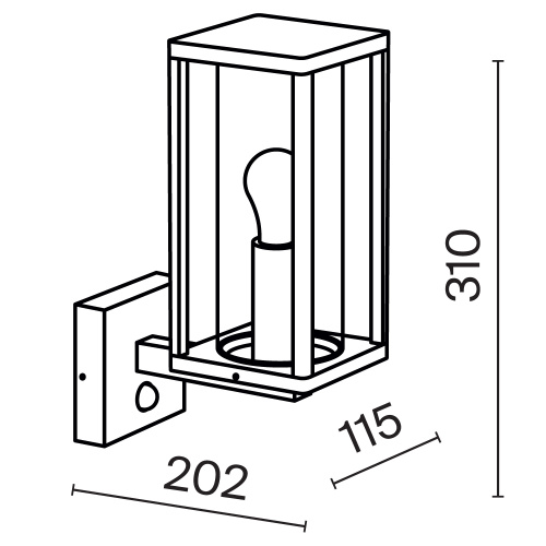 Уличный настенный светильник Outdoor O452WL-01GFSR фото 3