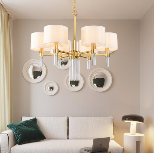 Люстра 8009P-6 gold фото 3