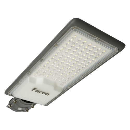 Светодиодный уличный консольный светильник Feron SP3033 100W 6400K 230V, серый фото 7