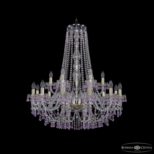 Люстра хрустальная 1410/12+6/300/h-95 G V7010 Bohemia Ivele Crystal (Богемия Ивеле Кристалл)