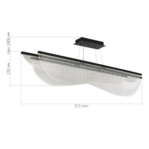 SL6509.423.01 Светильник подвесной ST-Luce Черный/Прозрачный LED 1*60W 4000K FESALE фото 2