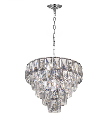 Хрустальная подвесная люстра Lumina Deco Reeli LDP 6004-400 CHR