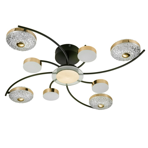 Потолочный светильник Escada 10208/8 LED*110W Black/Gold фото 2 Потолочный светильник Escada 10208/8 LED*110W Black/Gold фото 2