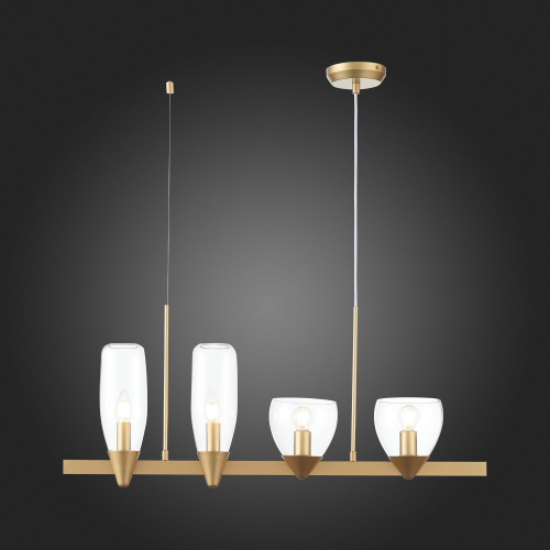 SL1119.203.04 Светильник подвесной ST-Luce Золотистый/Прозрачный E14 4*40W TENERESA фото 3