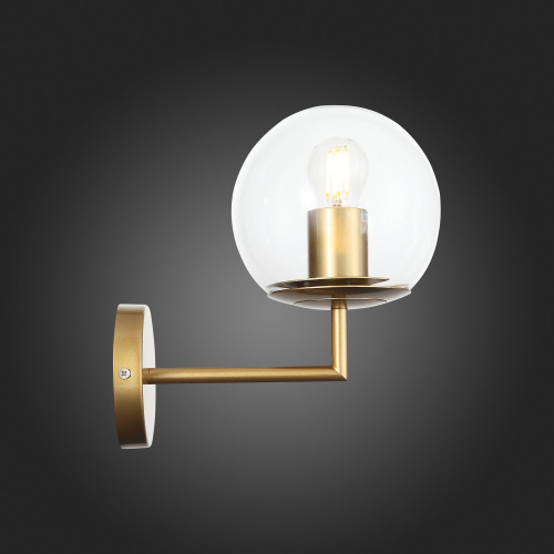 SL1150.201.01 Светильник настенный ST-Luce Матовое золото/Прозрачный E27 1*40W LIORA фото 6