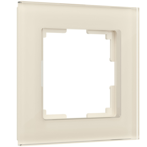 Рамка из стекла на 1 пост Favorit молочный W0011141 Рамка из стекла на 1 пост Favorit молочный W0011141