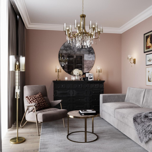 4886/1F HALL ODL_EX23 153 бронзовый/янтарн./металл/стекло Торшер E27 1*40W NICOLE фото 2