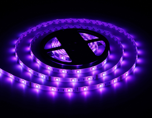 Светодиодная лента 12В 5050 30Led 7.2Вт/м Цветная RGB IP65 5м фото 6