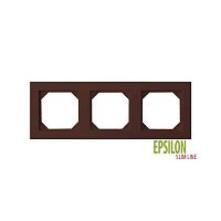 Рамка 3-постовая Liregus Epsilon коричневый 28-153