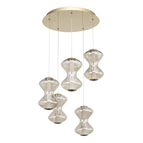 SL6136.233.01 Светильник подвесной ST-Luce золото/коньячный LED 1*28W 3000K SPINE фото 7