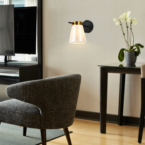 Настенный светильник 120005/1W E14*40W Black/Gold фото 2 Настенный светильник 120005/1W E14*40W Black/Gold фото 2