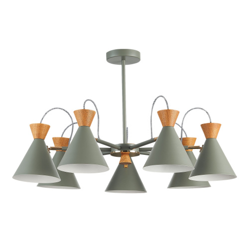 SLE125112-07 Светильник потолочный Серый, Золотистый/Серый, Темное дерево E14 7*40W MODICA фото 4